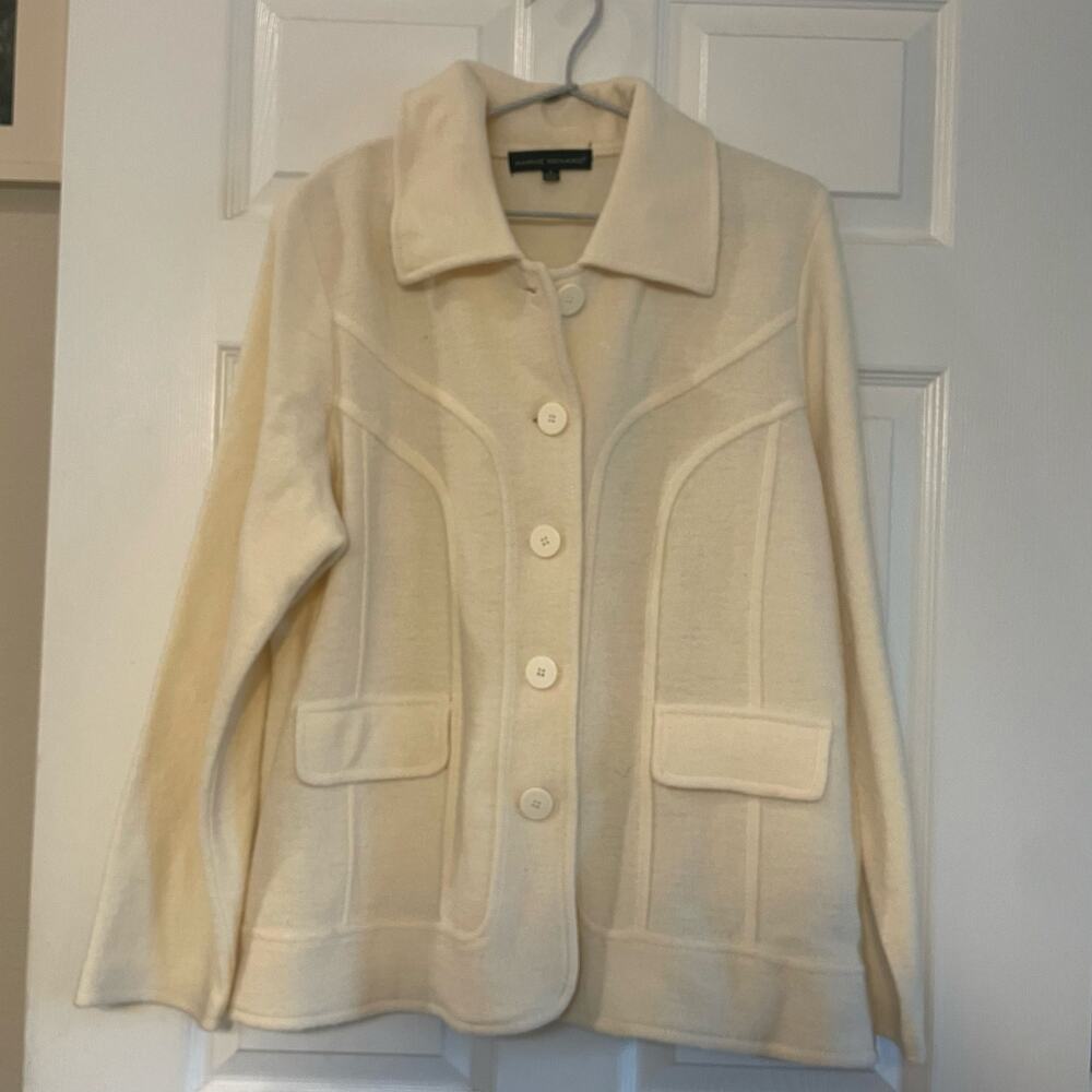 Harvé Bernard button down boiled wool jacket size 1X - Picture 1 of 12